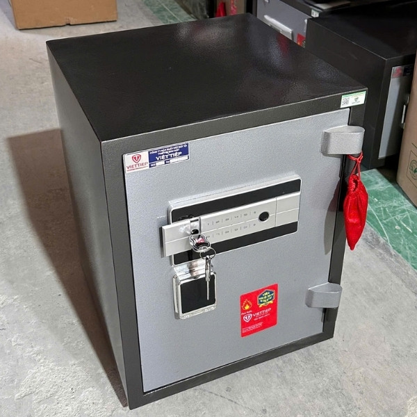 Két sắt thông minh Việt Tiệp KW52FE kết nối điện thoại màu ghi xám chất lượng cao