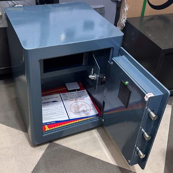 Nội thất két sắt tài lộc Việt Tiệp KW52SCE điện tử màu xanh
