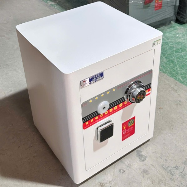 Két sắt tài lộc Việt Tiệp KW58SCDM khóa cơ đổi mã màu trắng bền an toàn, đẹp, hiện đại nhất hiện nay