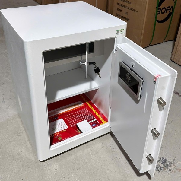 Két sắt nhận diện khuôn mặt KW63FID Việt Tiệp an toàn chống trộm với chốt khóa inox đặc và thép dày 7 ly