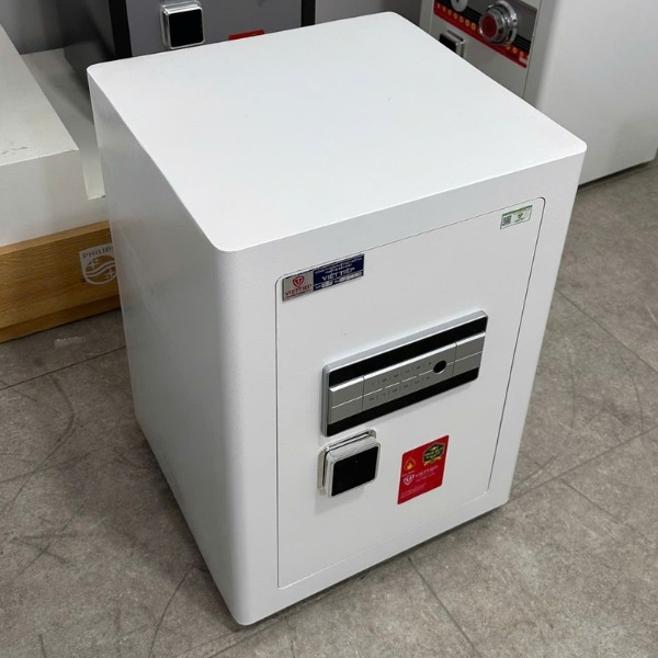 Két sắt Tài Lộc Việt Tiệp KW63SCF màu trắng vân tay bền, đẹp, hiện đại