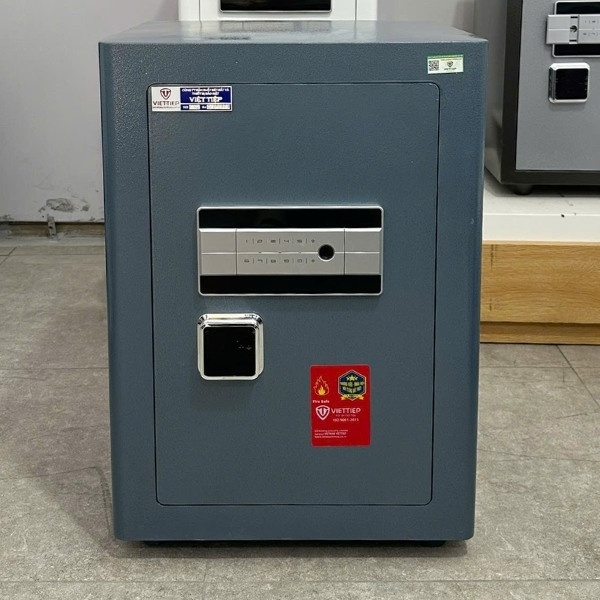 Két sắt Tài Lộc Việt Tiệp KW63SCF vân tay màu xanh