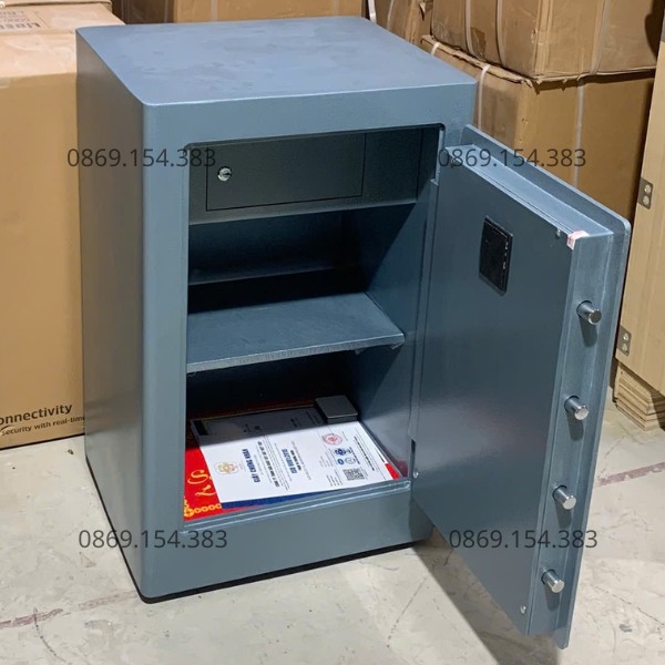 Nội thất Két sắt Việt Tiệp KW82-SCFE vân tay điện tử thép 7ly màu xanh