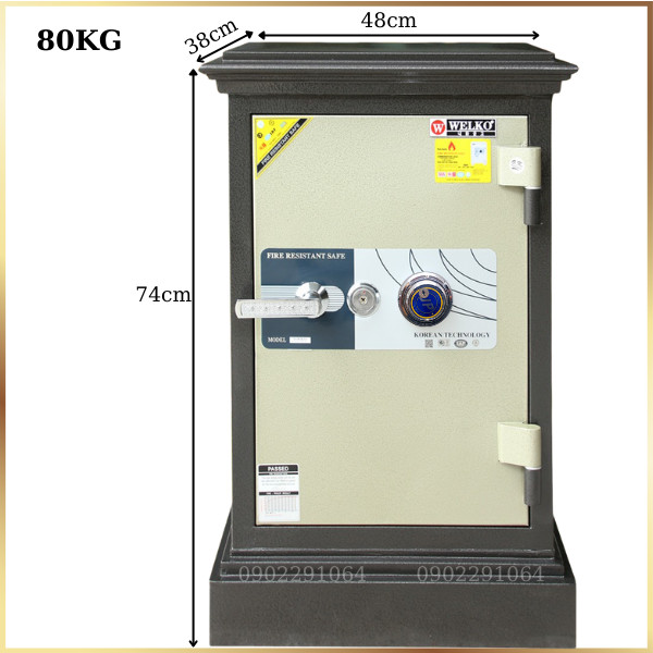 Két sắt Welko KN45DM khóa cơ đổi mã cho công ty bền, sử dụng ổn định