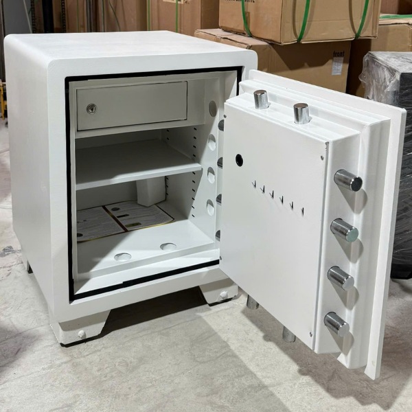 Nội thất két sắt Welko US68DM màu trắng thép dày khóa cơ đổi mã