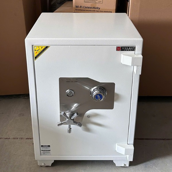 Két sắt Welko US88DM màu trắng khóa cơ đổi mã an toàn chống trộm