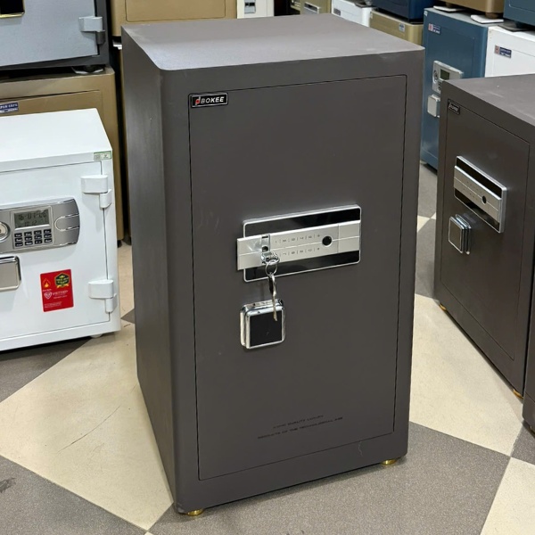 Thực tế Két sắt Bokee BK80 màu nâu vân tay kết nối điện thoại