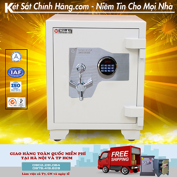 Két sắt welko US68E điện tử xuất khẩu Mỹ màu đen, trắng chất lượng cao