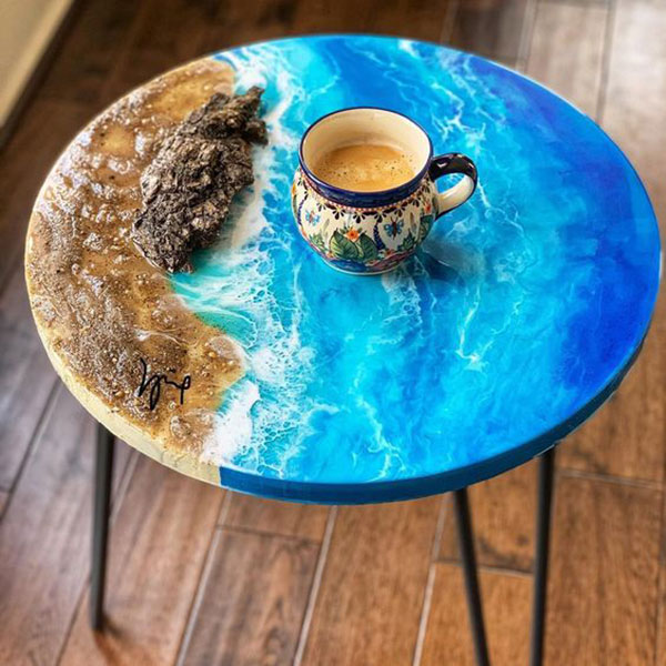 Bàn gỗ kết hợp Epoxy Resin