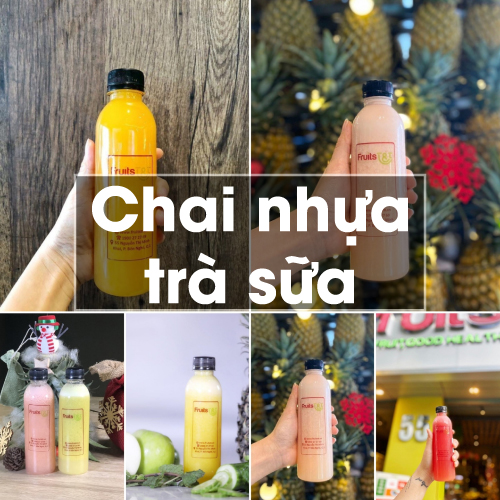 chai nhựa đựng trà sữa