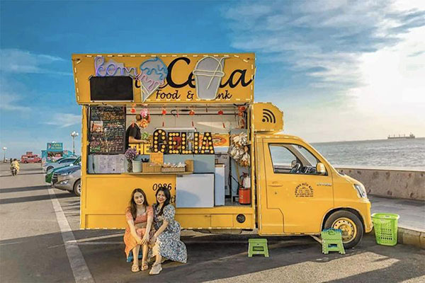 xe trà sữa take away