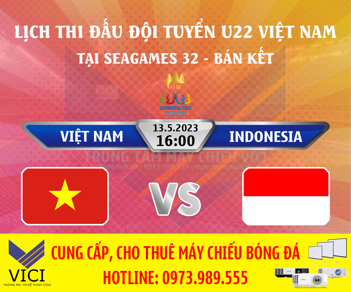 U22 Việt Nam - U22 Indonesia bán kết bóng đá nam Seagame 32