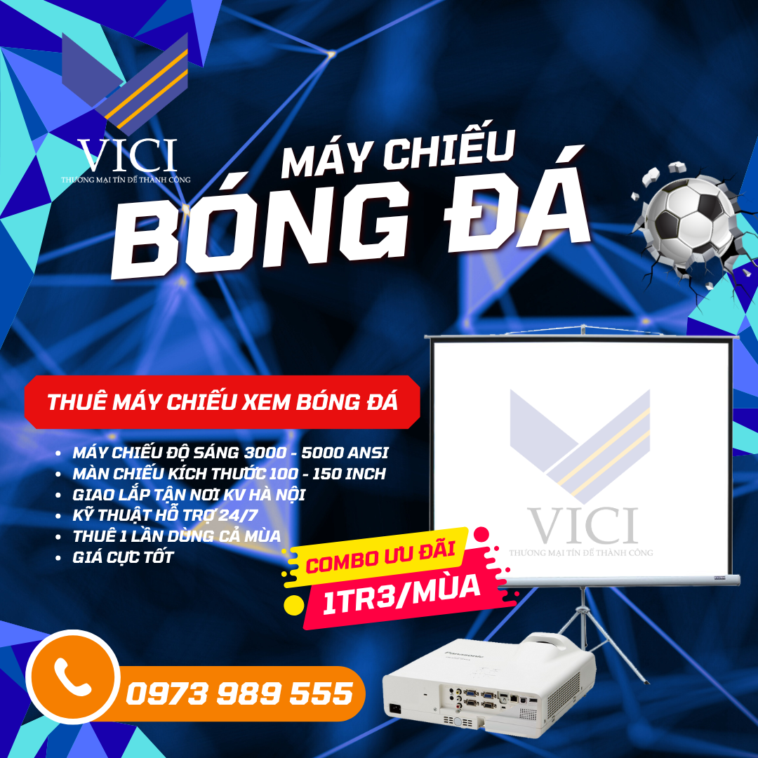 Cho thuê máy chiếu xem bóng đá