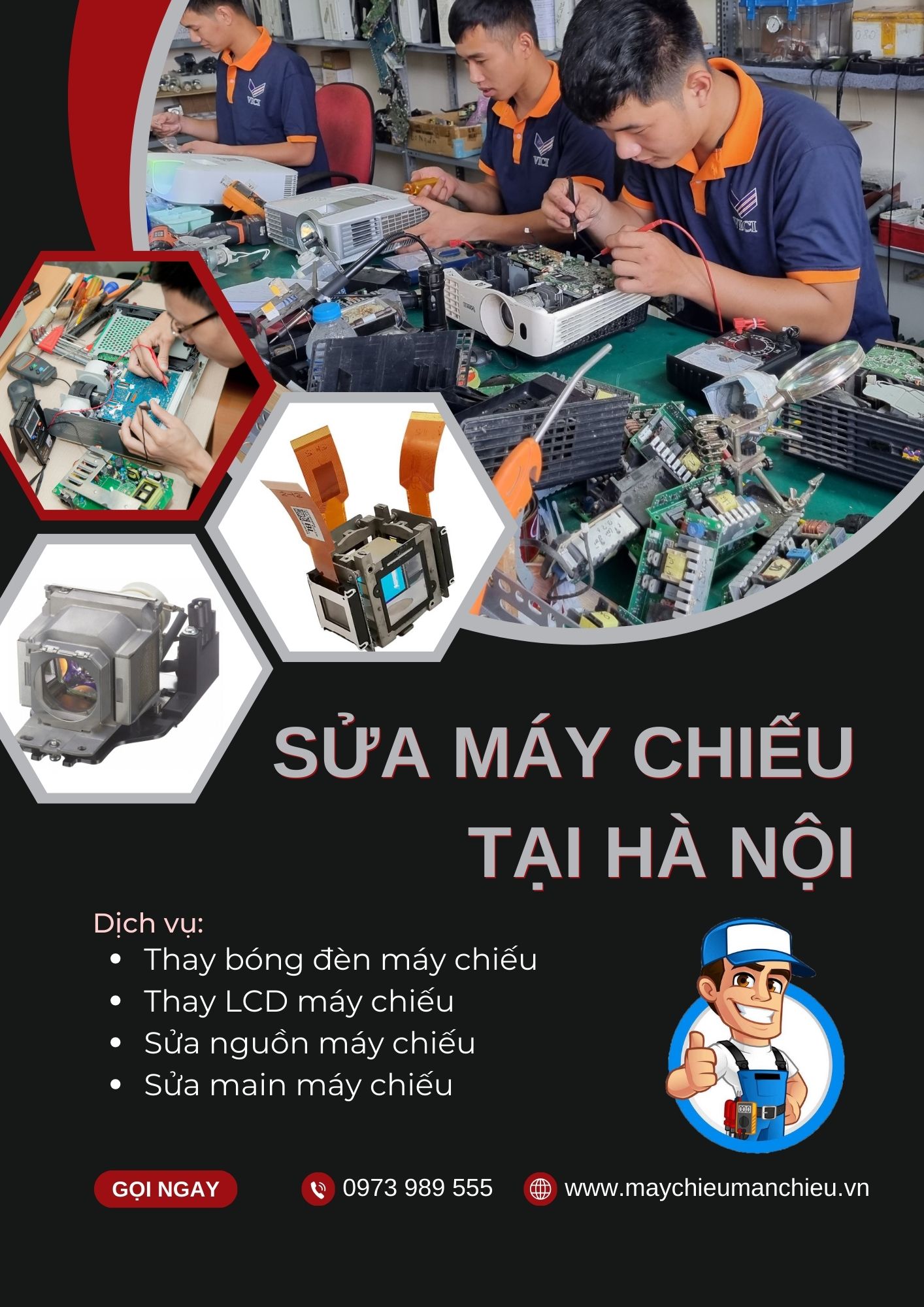 Sửa chữa máy chiếu tại Hà Nội