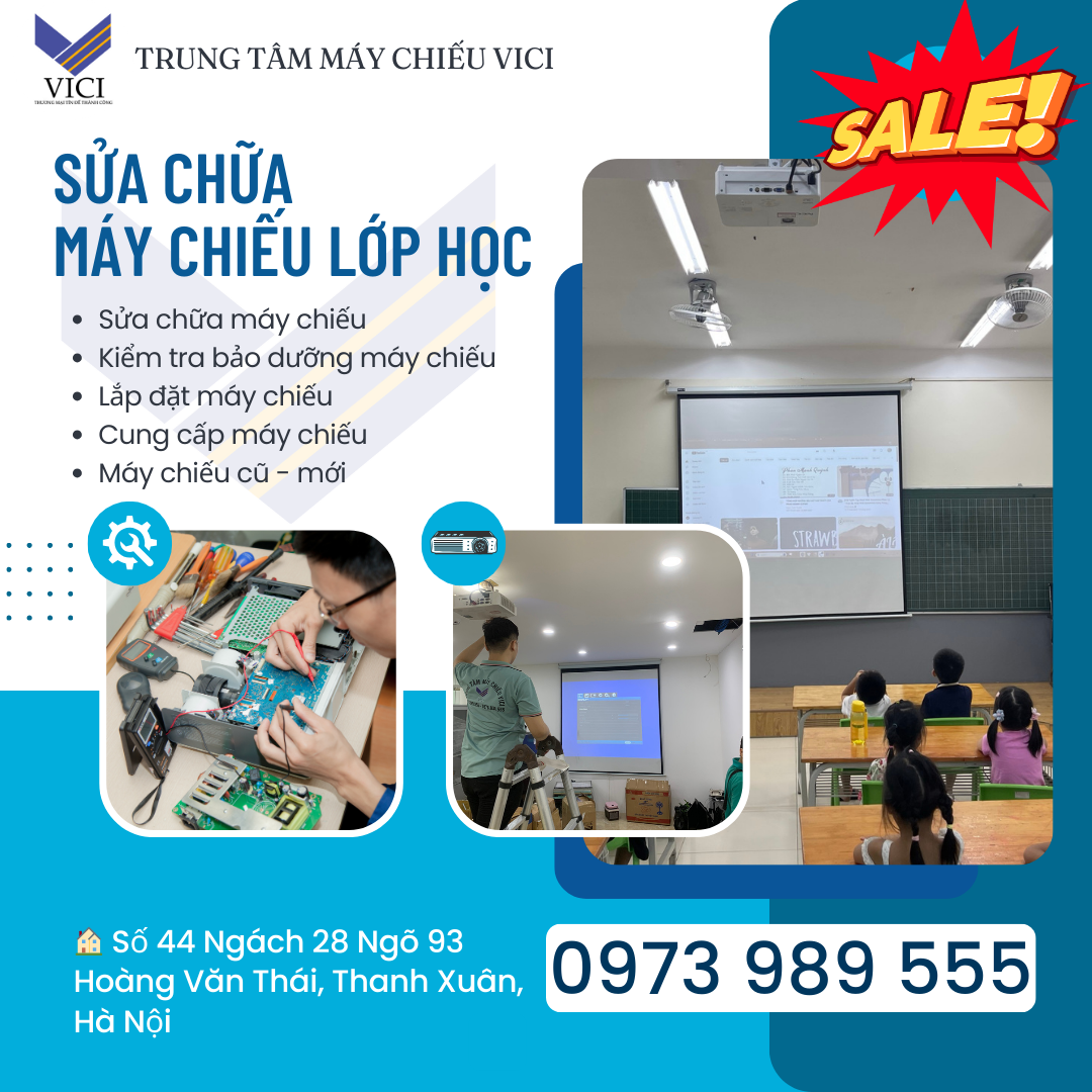 Sửa chữa máy chiếu lớp học