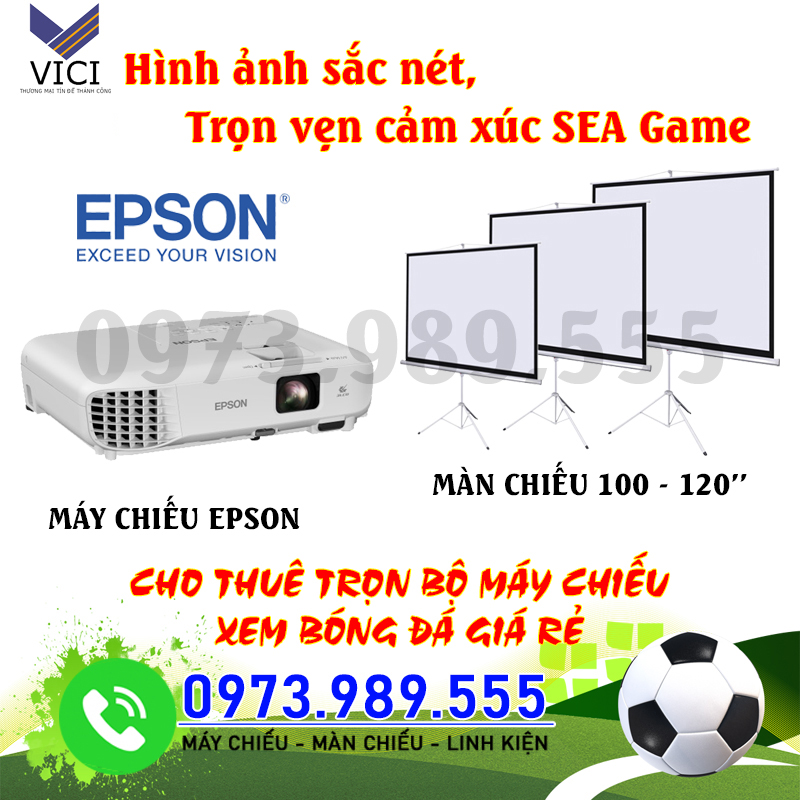 Cho thuê máy chiếu chất lượng cao xem bóng đá