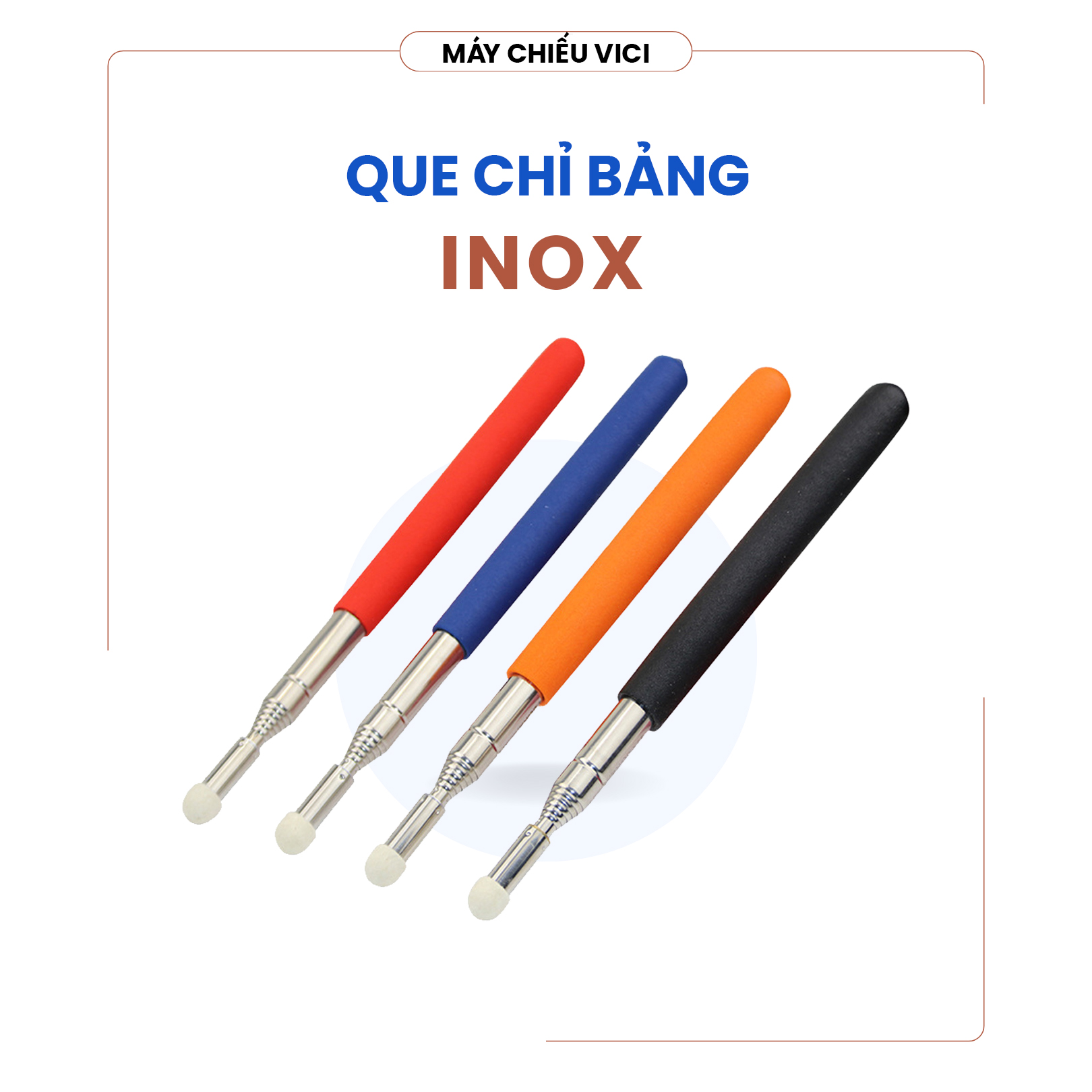 Que chỉ bảng inox cao cấp