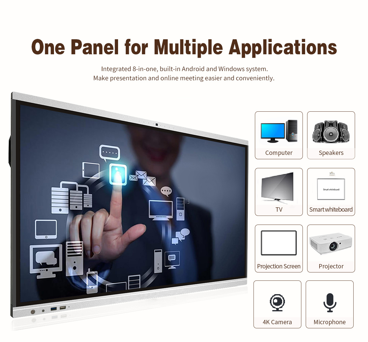 Kết nối màn hình tương tác AIKYO AID-UHD75P