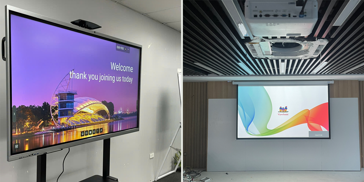 Màn hình tương tác và máy chiếu