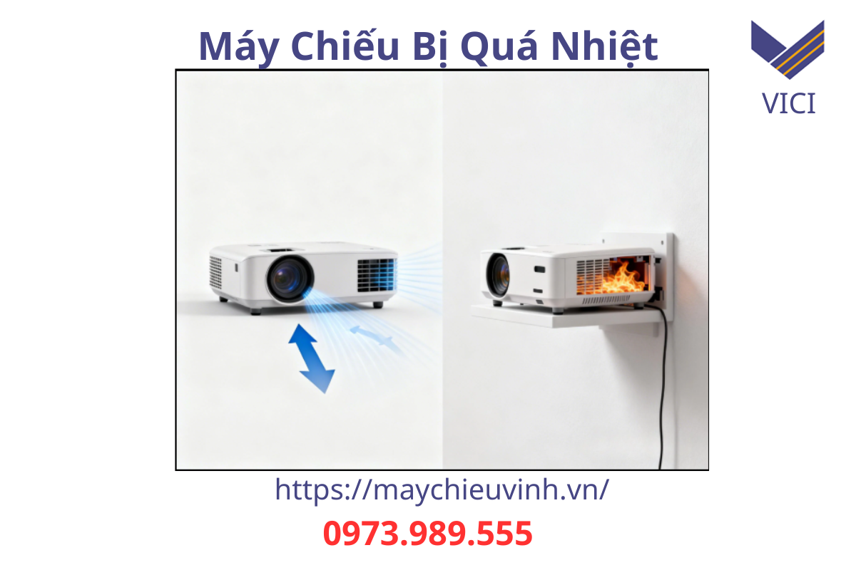 máy chiếu bị quá nhiệt