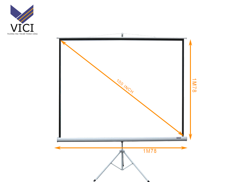 Kích thước màn chiếu 100 inch