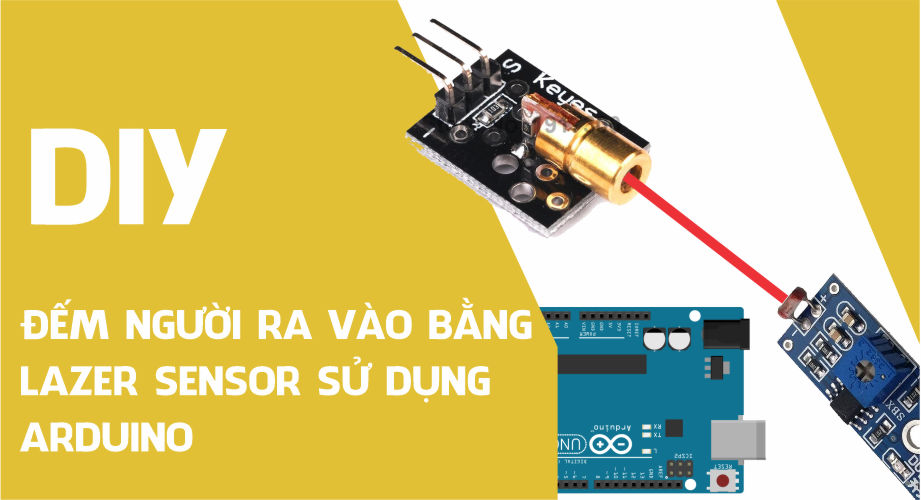 Phương pháp để đếm người ra vào bằng đèn Lazer sử dụng Arduino