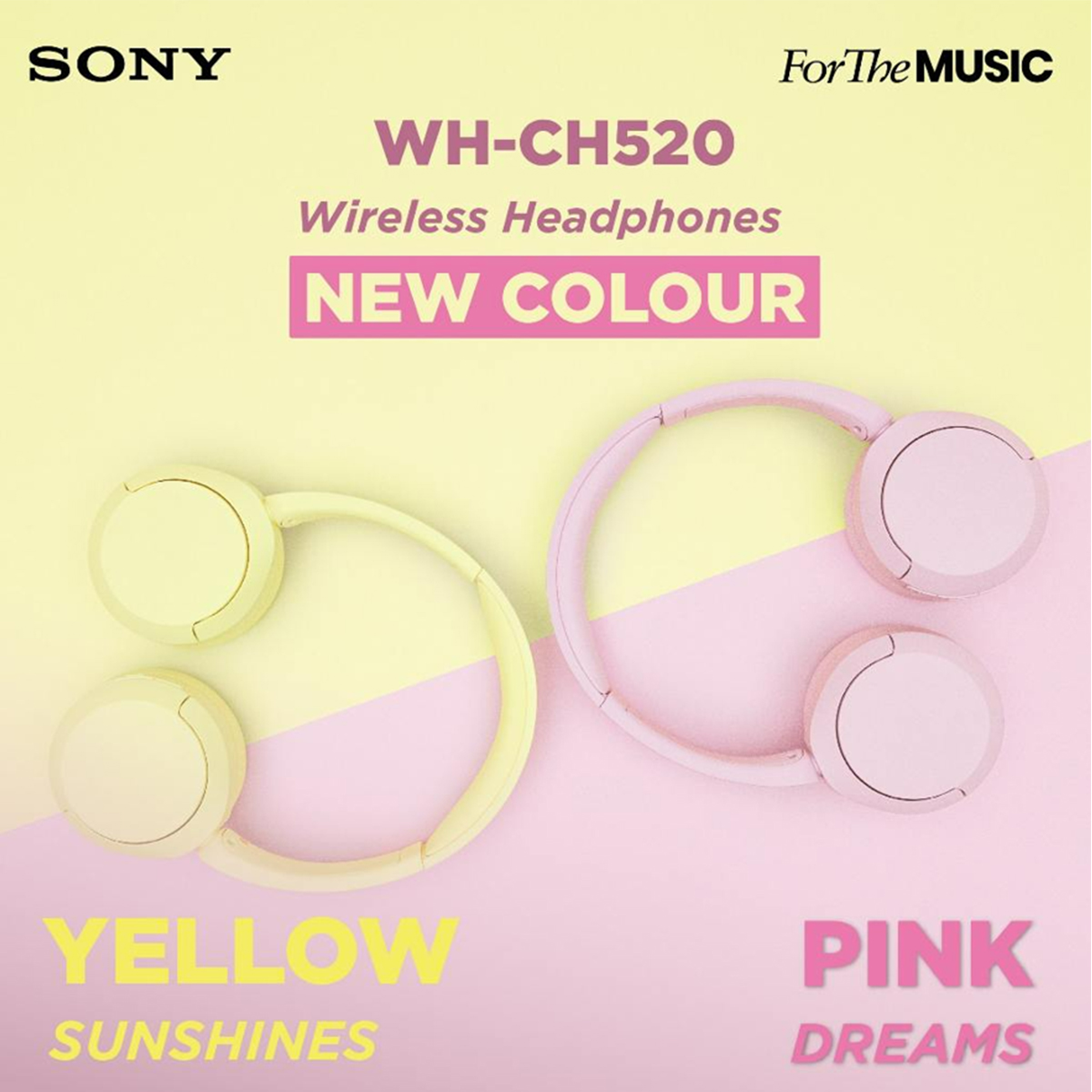 Sony WH-CH520 có thêm 2 màu mới là vàng và hồng ( T4/2025)