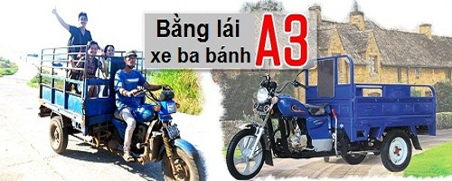 bằng lái xe ba bánh a3