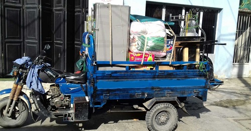 Xe ba gác giúp chuyển nhà khá thuận lợi