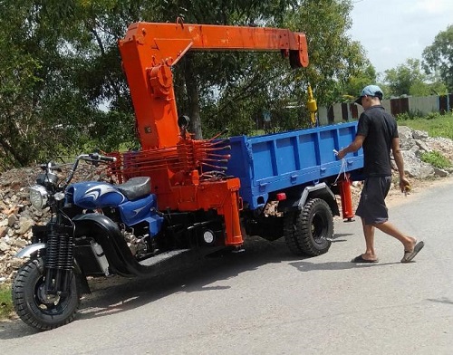 Xe ba bánh gắn cẩu có khá nhiều ưu điểm nổi bật