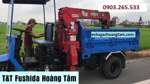 Thùng xe ba bánh có cẩu