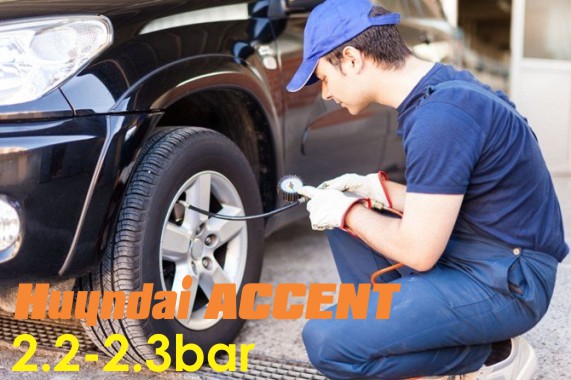 Các bước bơm lốp cho Hyundai Accent
