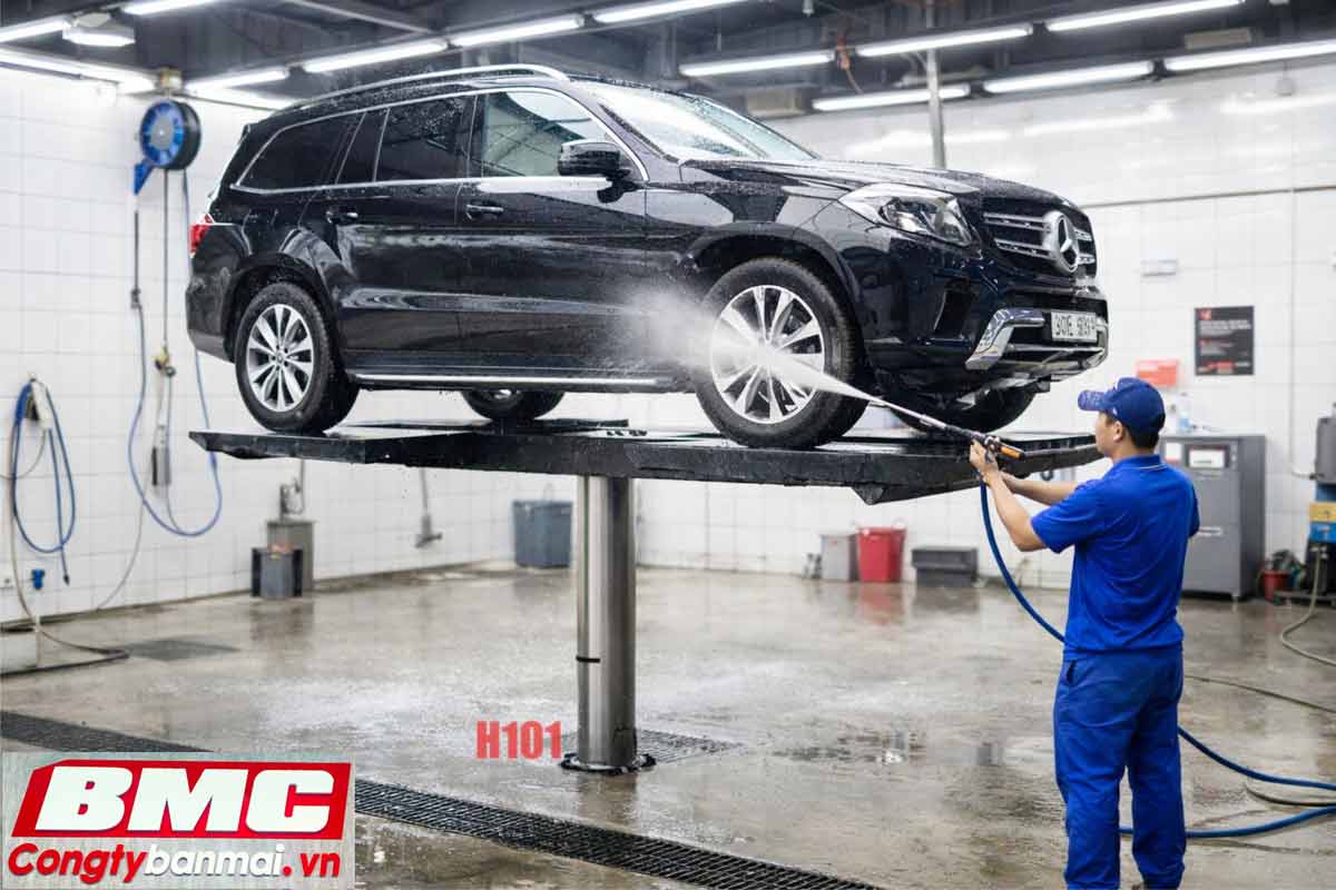 Cầu nâng rửa xe ô tô, cầu nâng 1 trụ