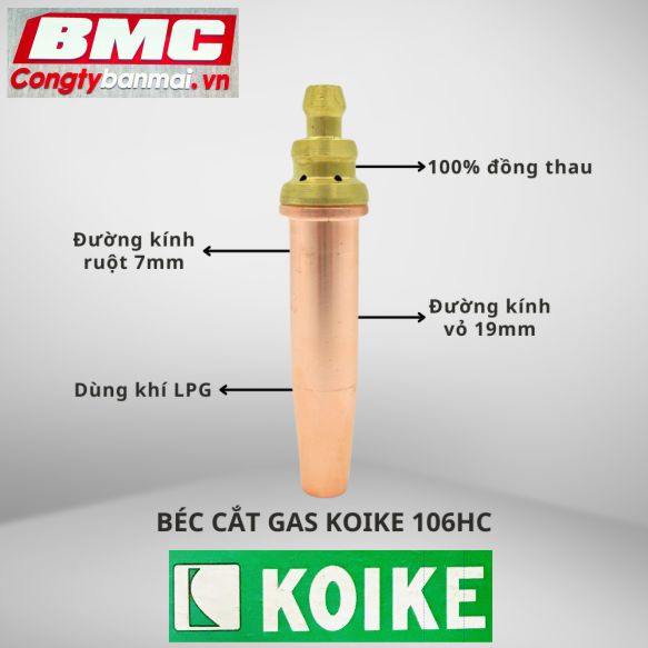 Cấu tạo của Béc cắt Oxy-Acetylen Koike HC-102