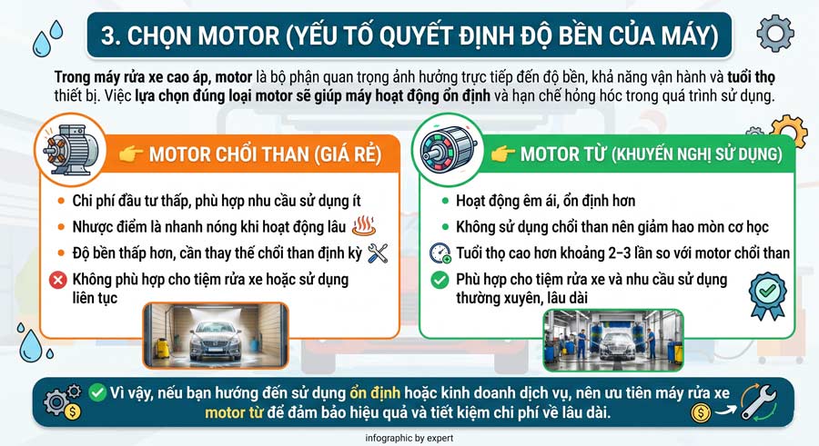 Chọn motor (yếu tố quyết định độ bền của máy)