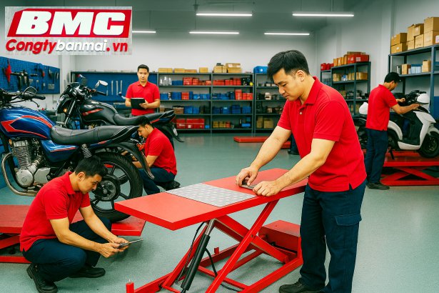 hình ảnh bàn nâng xe máy BM-250