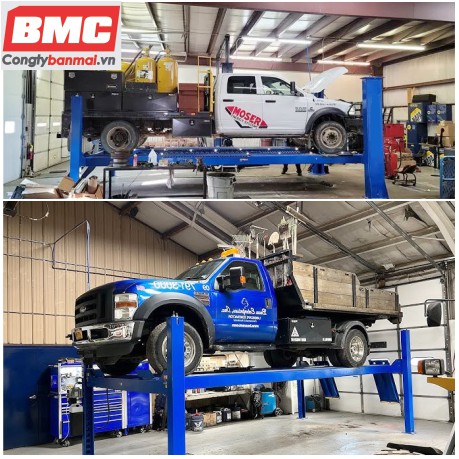 hình ảnh cầu nâng 4 trụ