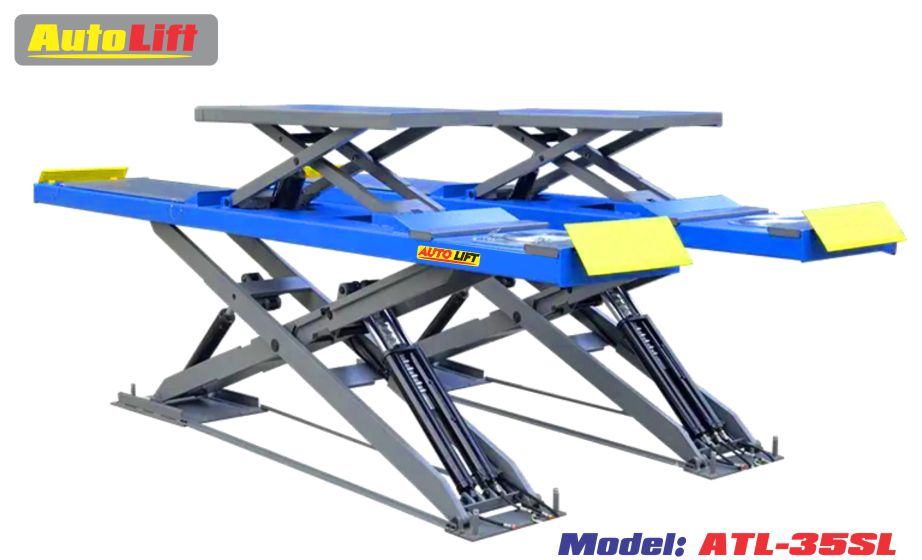 Cầu nâng cắt kéo thân dài 3,5 tấn ATL-35SL 2 tầng nâng, Autolift
