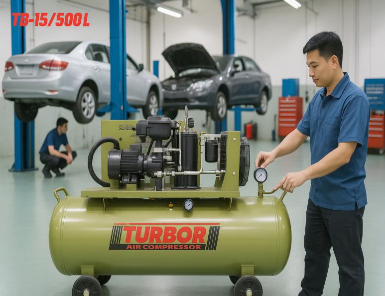 Hình ảnh máy nén khí trục vít 2 trong 1