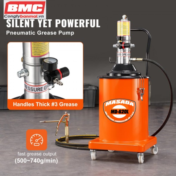 Hướng dẫn sử dụng máy bơm mỡ khí nén