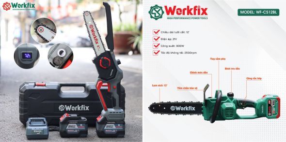 Hướng dẫn sử dụng máy cưa xích Workfix an toàn và hiệu quả