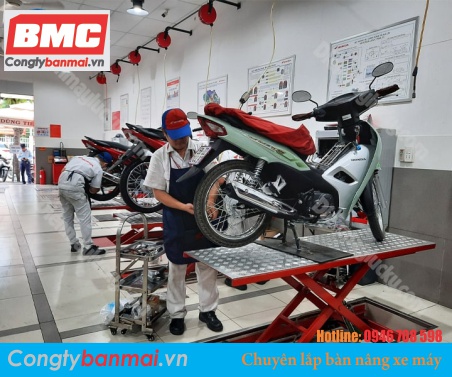 hướng dẫn cách sửa chữa các lỗi khi sử dụng bàn nâng xe máy