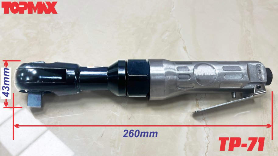 Kích thước súng siết bu lông hơi tay ngang Topmax TP-71