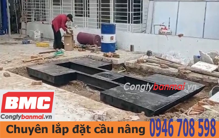 lắp đặt bàn nâng rửa xe ô tô