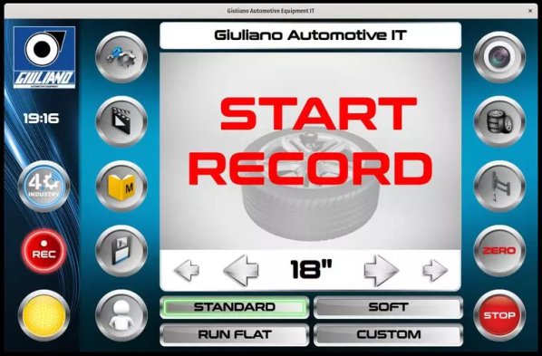 Hình ảnh màn hình điều khiển máy ra lốp tự động robot T-REC