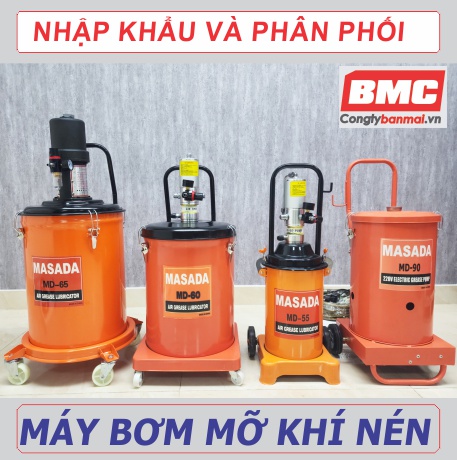 máy bơm mỡ khí nén, máy bơm mỡ hơi, máy bơm mỡ bò dùng hơi