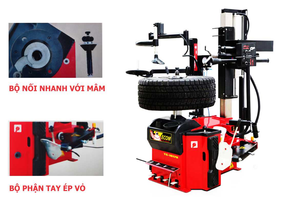 Máy ra vỏ xe ô tô kiểu tự động TC1617B, Máy ra vào vỏ xe hơi tự động TC1617B