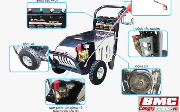 Máy rửa xe ô tô thương hiệu Palada
