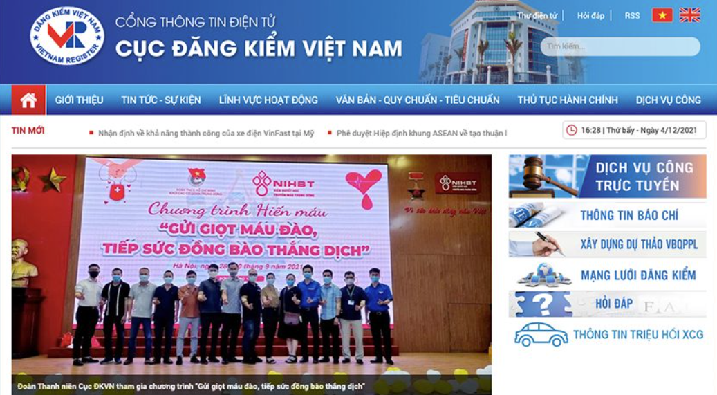 Tra cứu phạt nguội trên website cục đăng kiểm