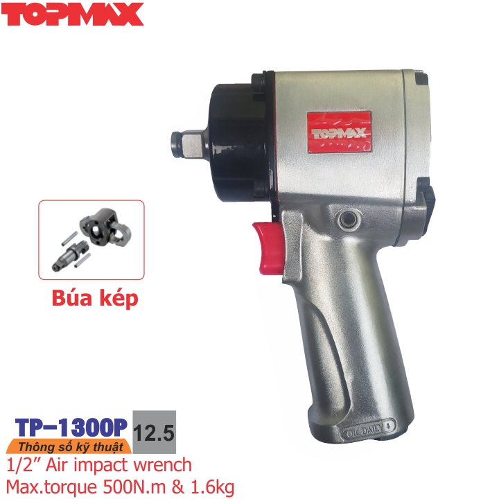 súng xiết bu-lông TP-1300P, súng bắn bulong  hơi TP-1300P, máy bắn bu lông TOPMAX